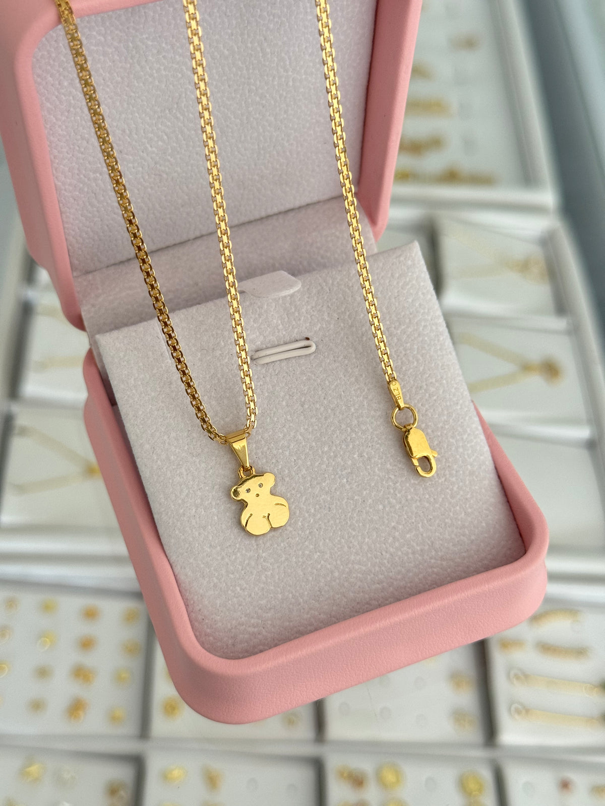 Conjunto T shine (cadena y pulsera China it 2mm 45/16cms + dije oso T shine)