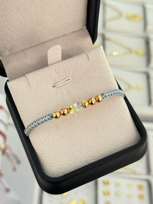 Pulsera neotornasol. N de balín: #5 ital, #5 rosa, #5 liso