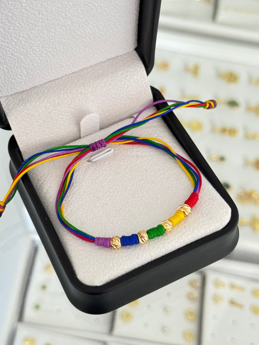 Pulsera rainbow. N de balín: #5 diamantado