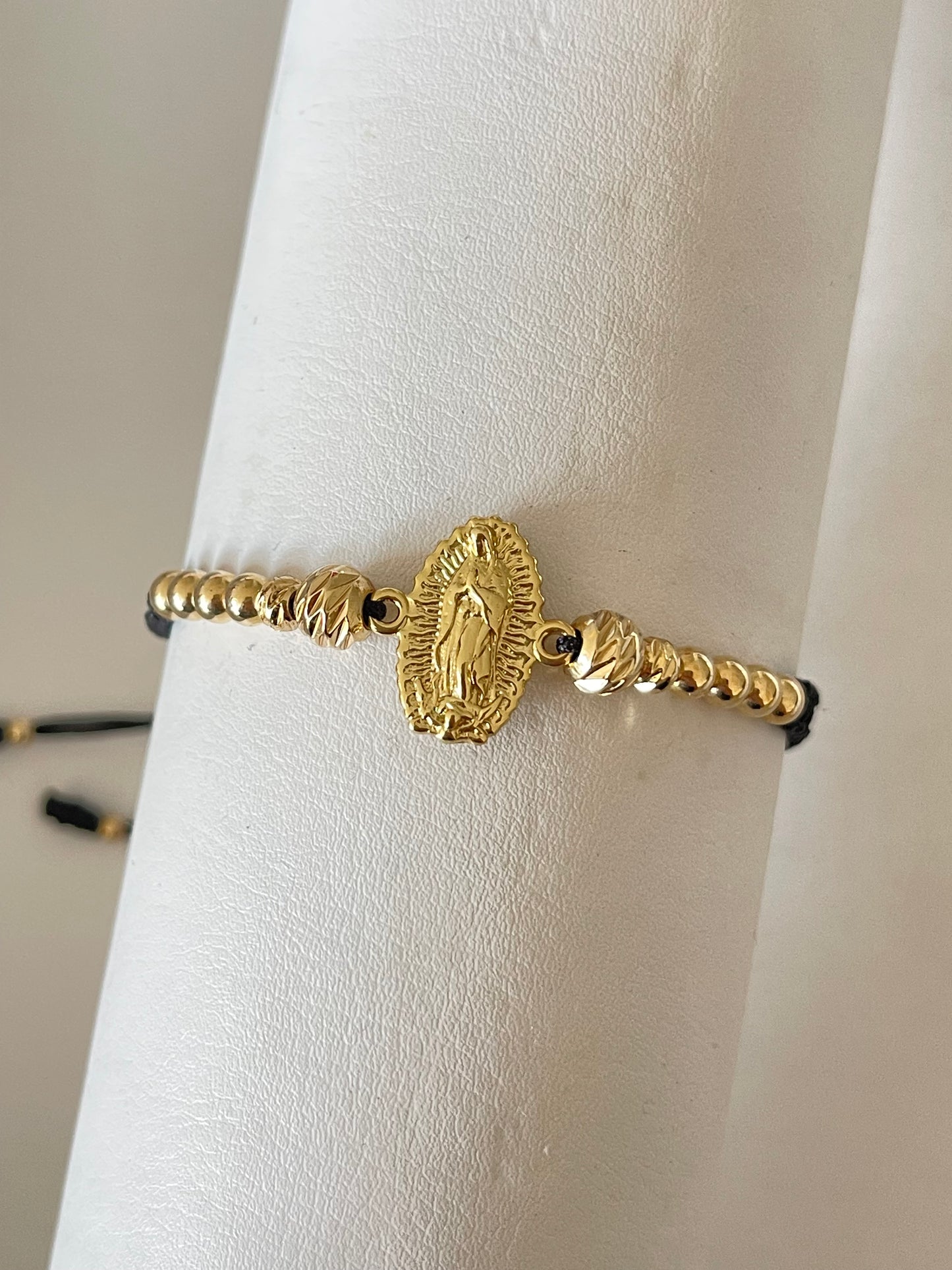 Pulsera Virgen guadalupe tallada (6mm,4mm)