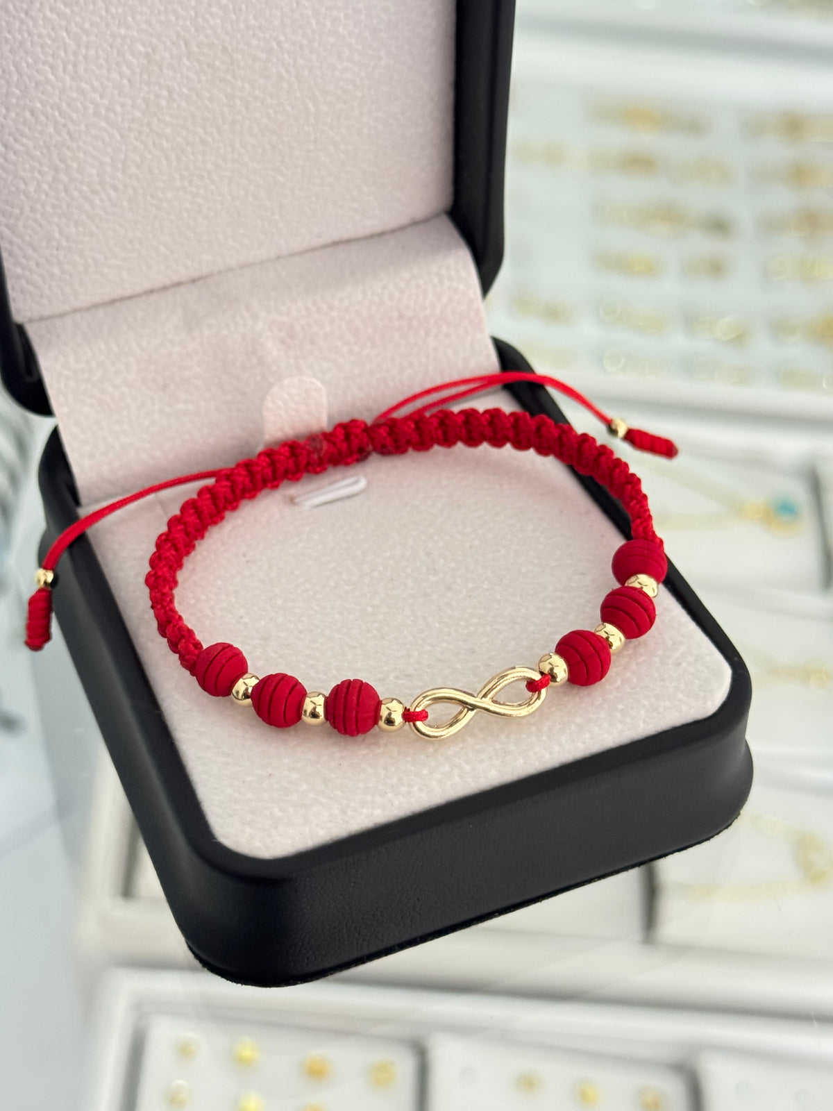 Pulsera infinito pequeño. N de balín: #4 (caballero)