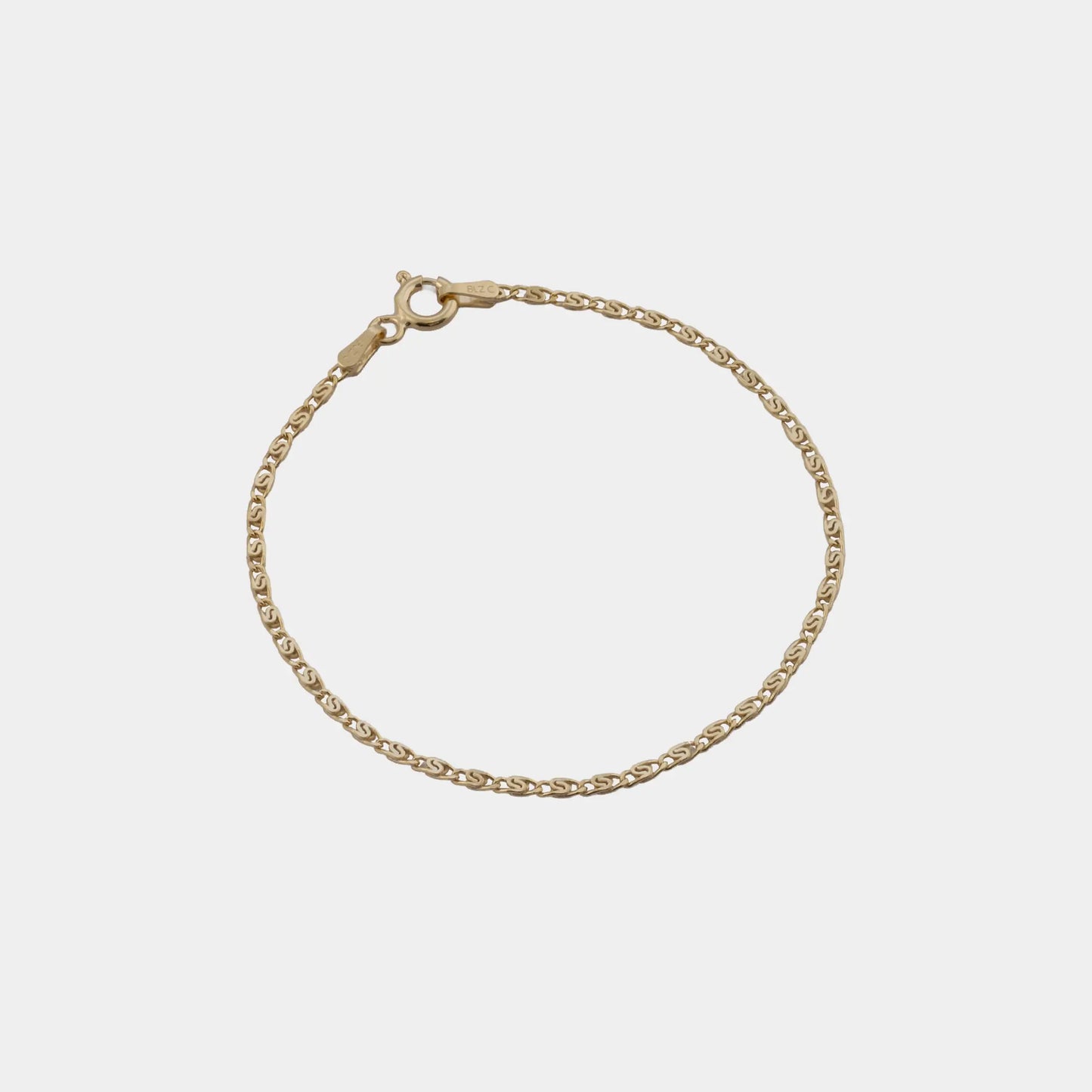 Pulsera caracol plana 1.80mm 16.5 cms