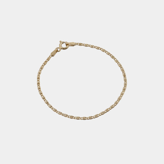 Pulsera caracol plana 1.80mm 16.5 cms