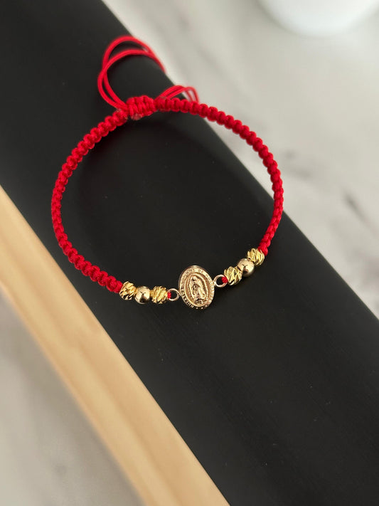 Pulsera Guadalupe pequeño #4. N° de Balin: #4 diamantado BLZ, #4 liso