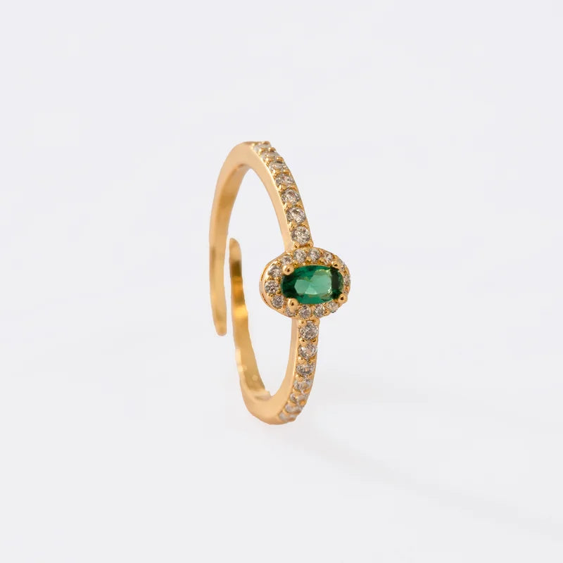 Anillo dynasty verde ajustable