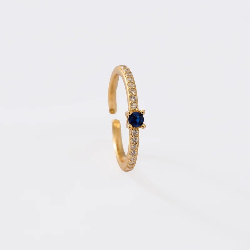 Anillo gems azul ajustable