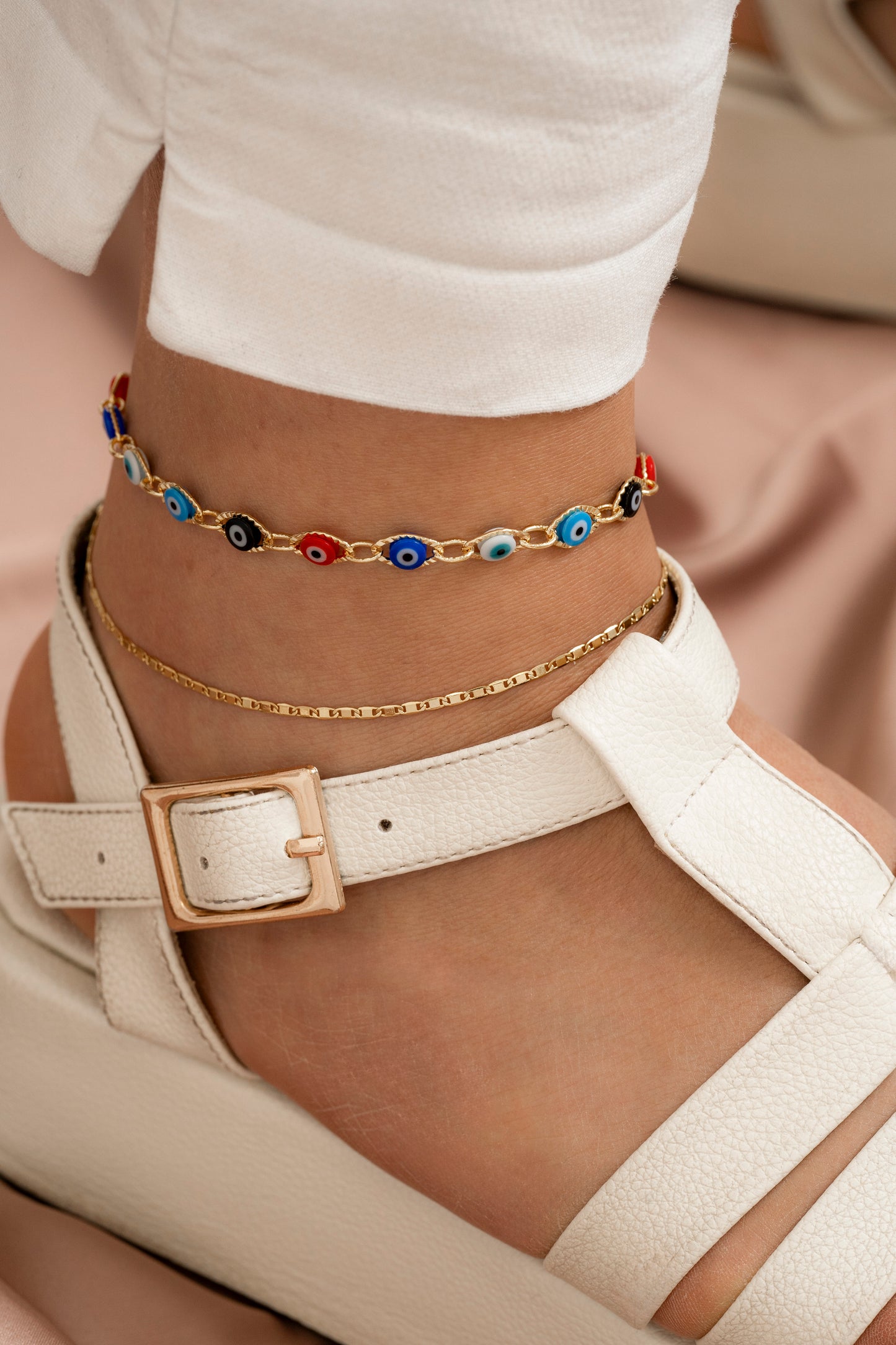 Tobillera ojo turco multicolor 23cms + extensor