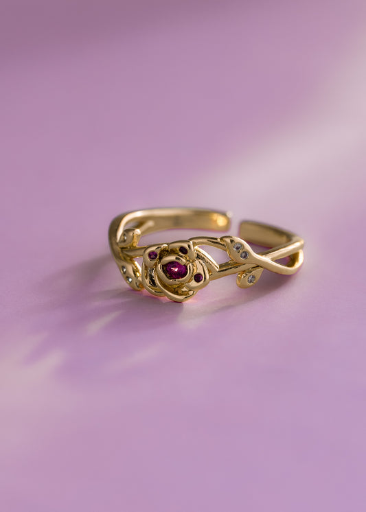 Anillo rose crown ajustable