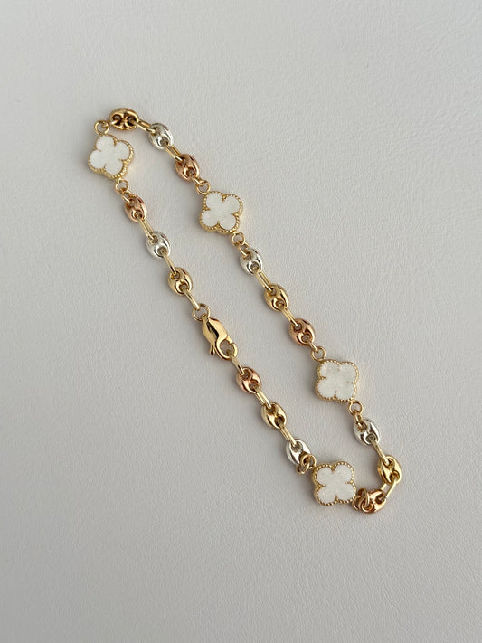Esclava trébol blanca mini exclusive