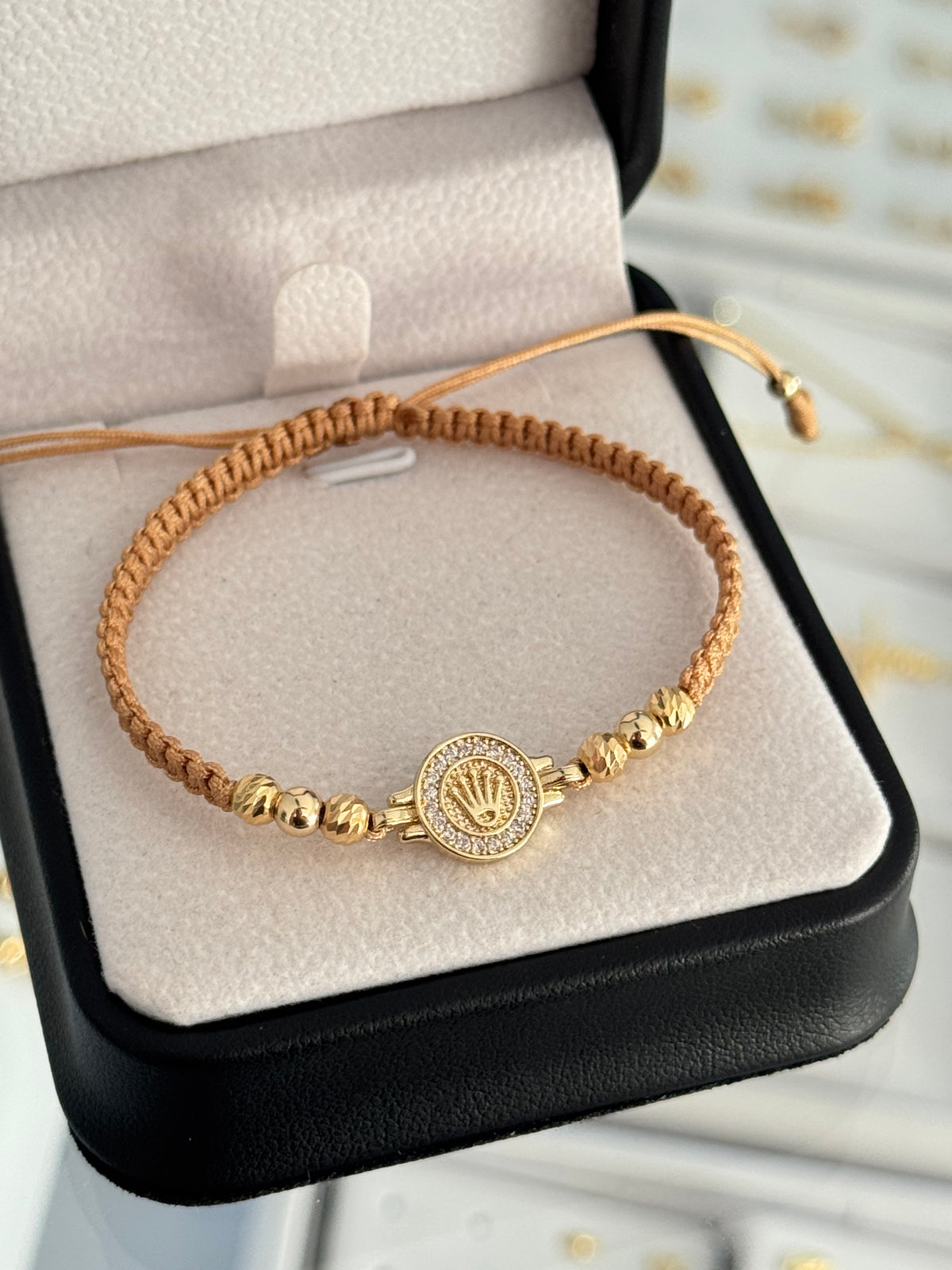 Pulsera rlx cristal. N de balín: #4 liso, #4 diamantado