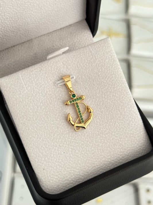 Dije ancla emerald