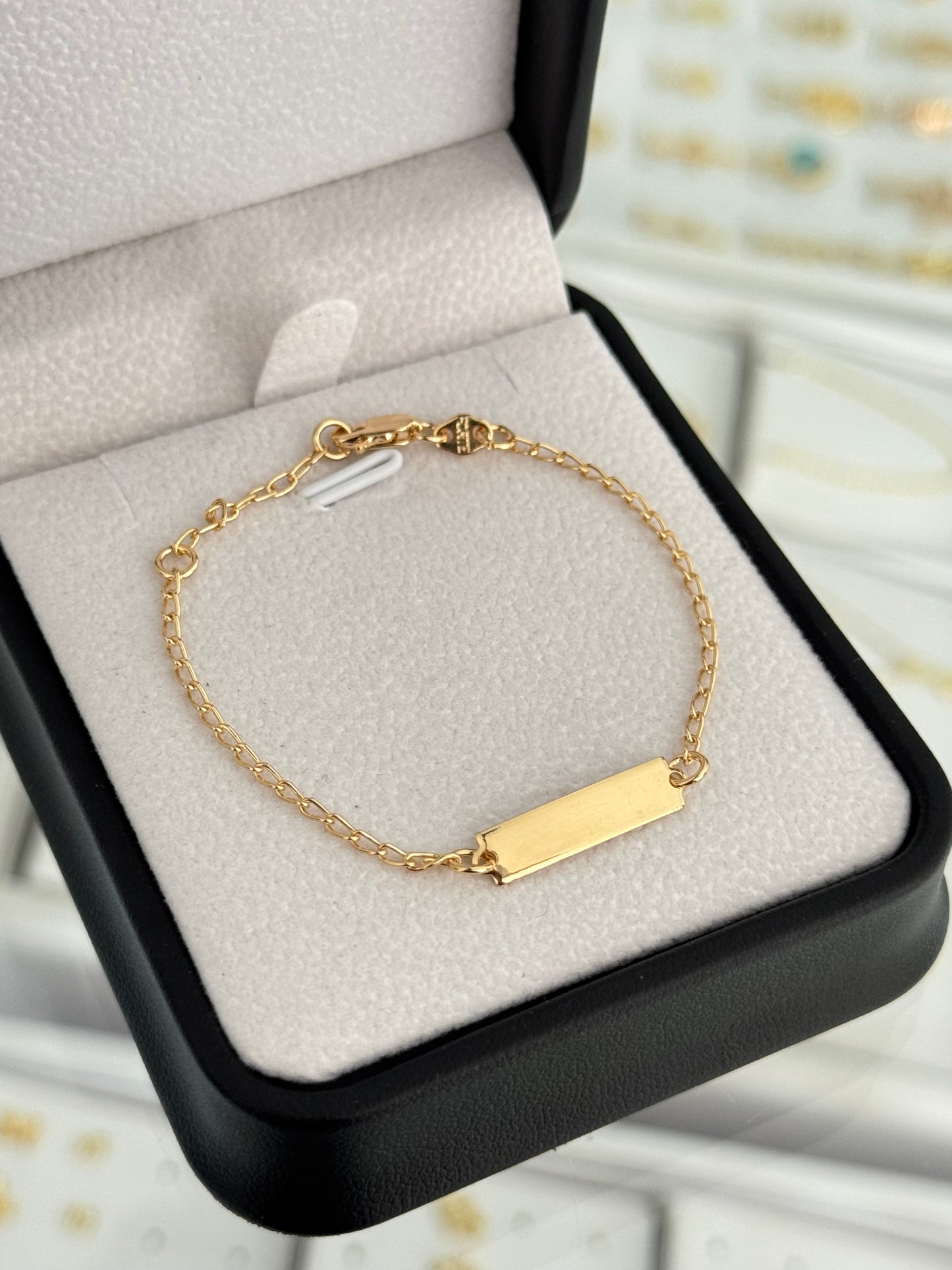 Pulsera eslabones 1.5mm*14.5cm / Placa lisa 4.6*20mm