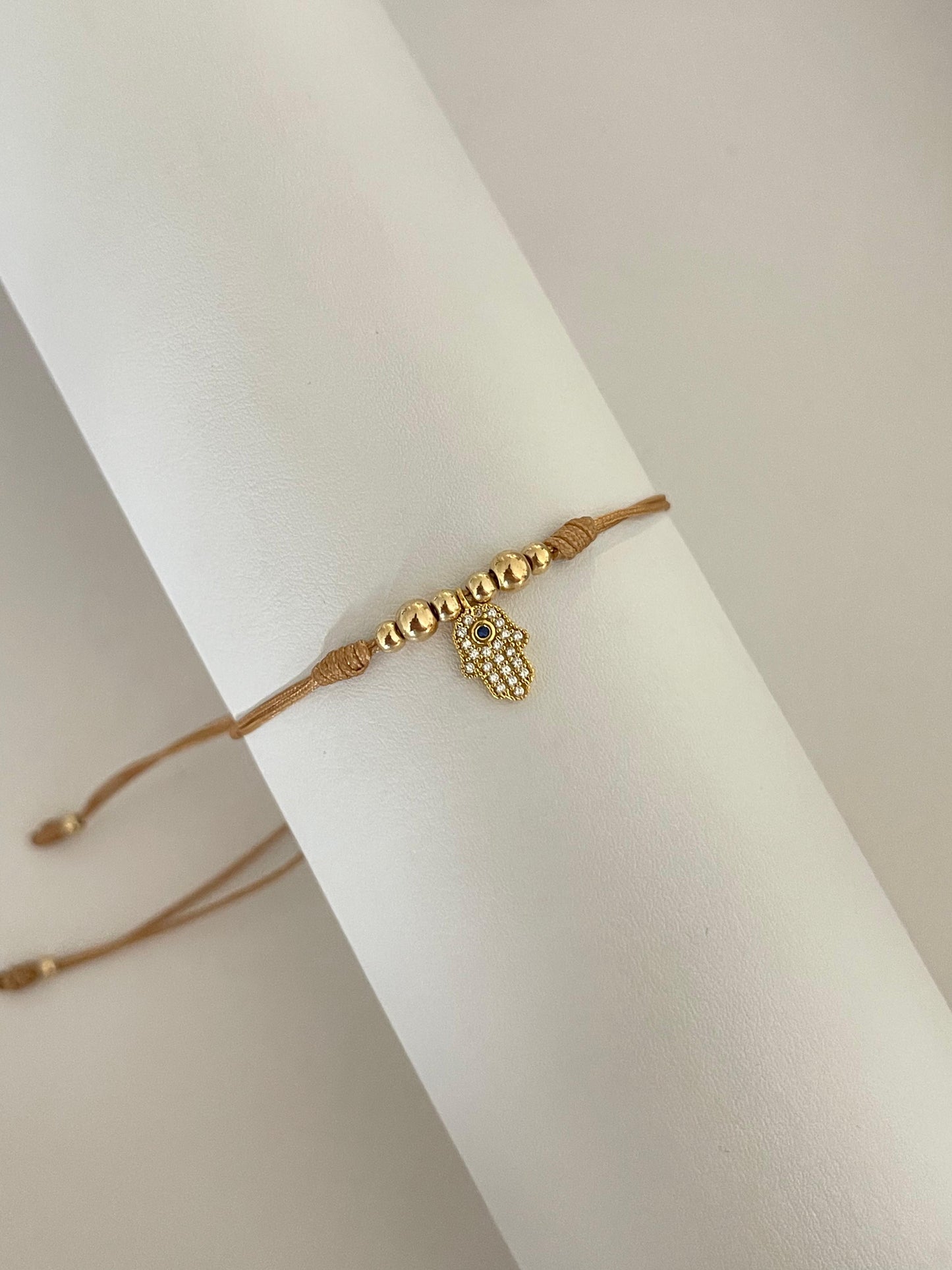 Pulsera mano hamsa (3mm,4mm)