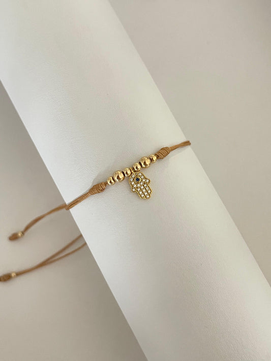 Pulsera mano hamsa (3mm,4mm)