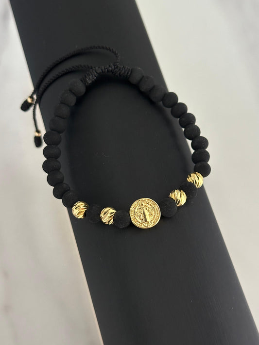 Pulsera san Benito abad diamantada (6mm)