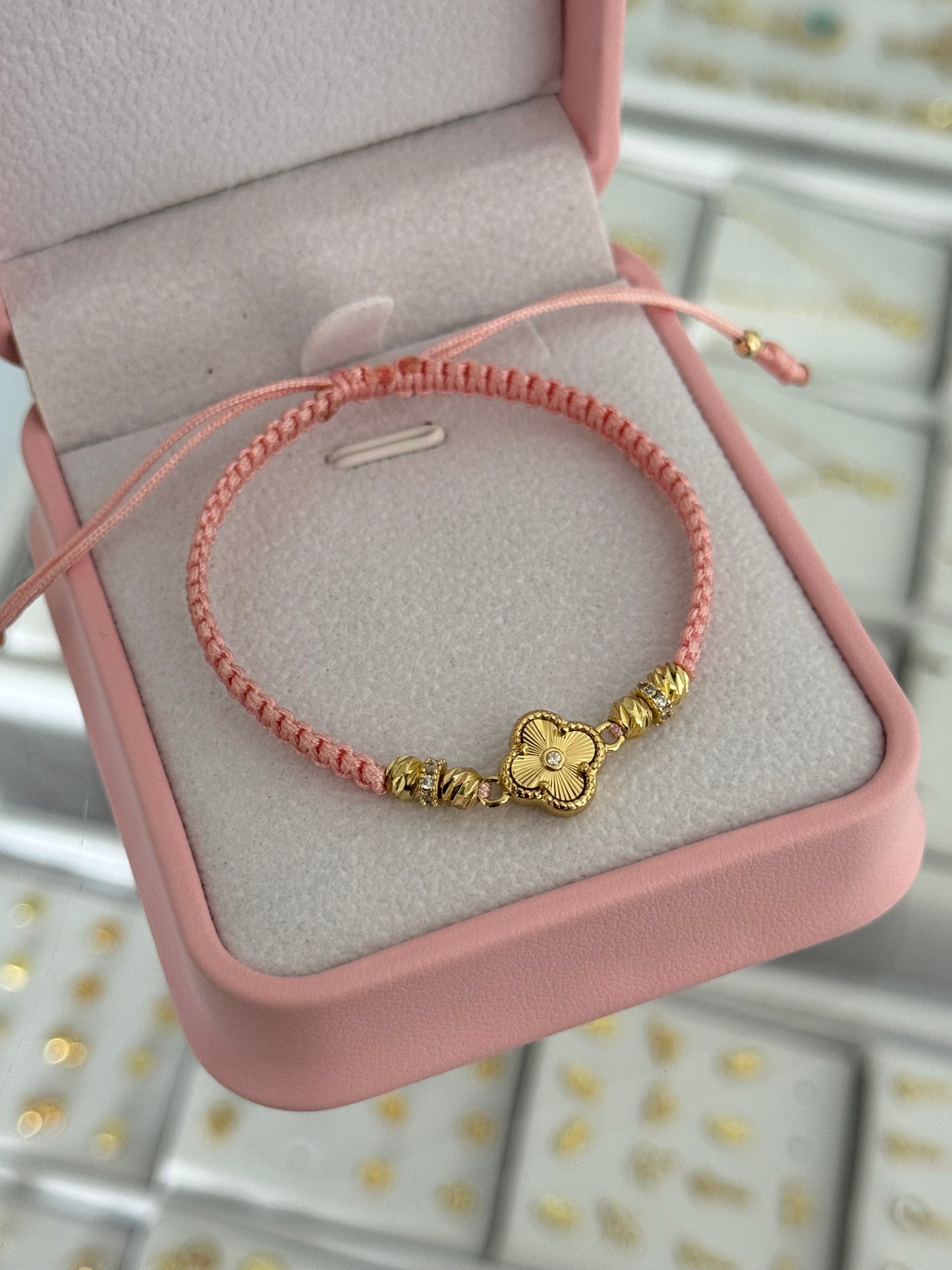 Pulsera clover sol esfera cristal. N de balín: #4 blz