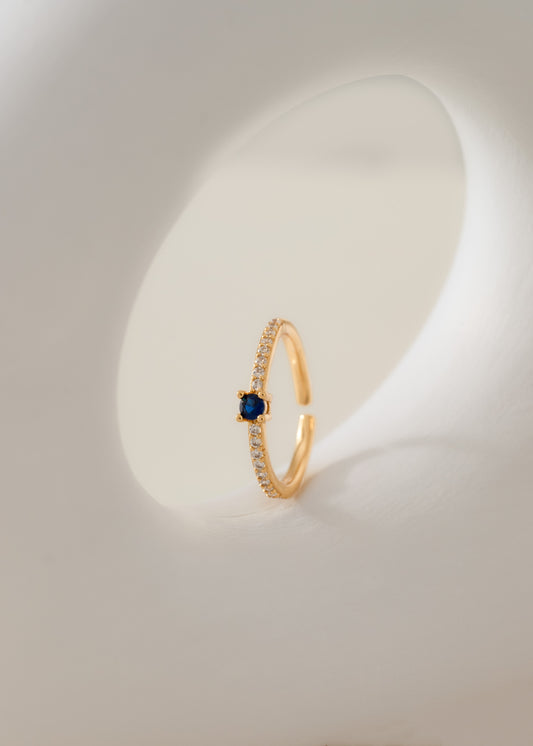 Anillo gems azul ajustable