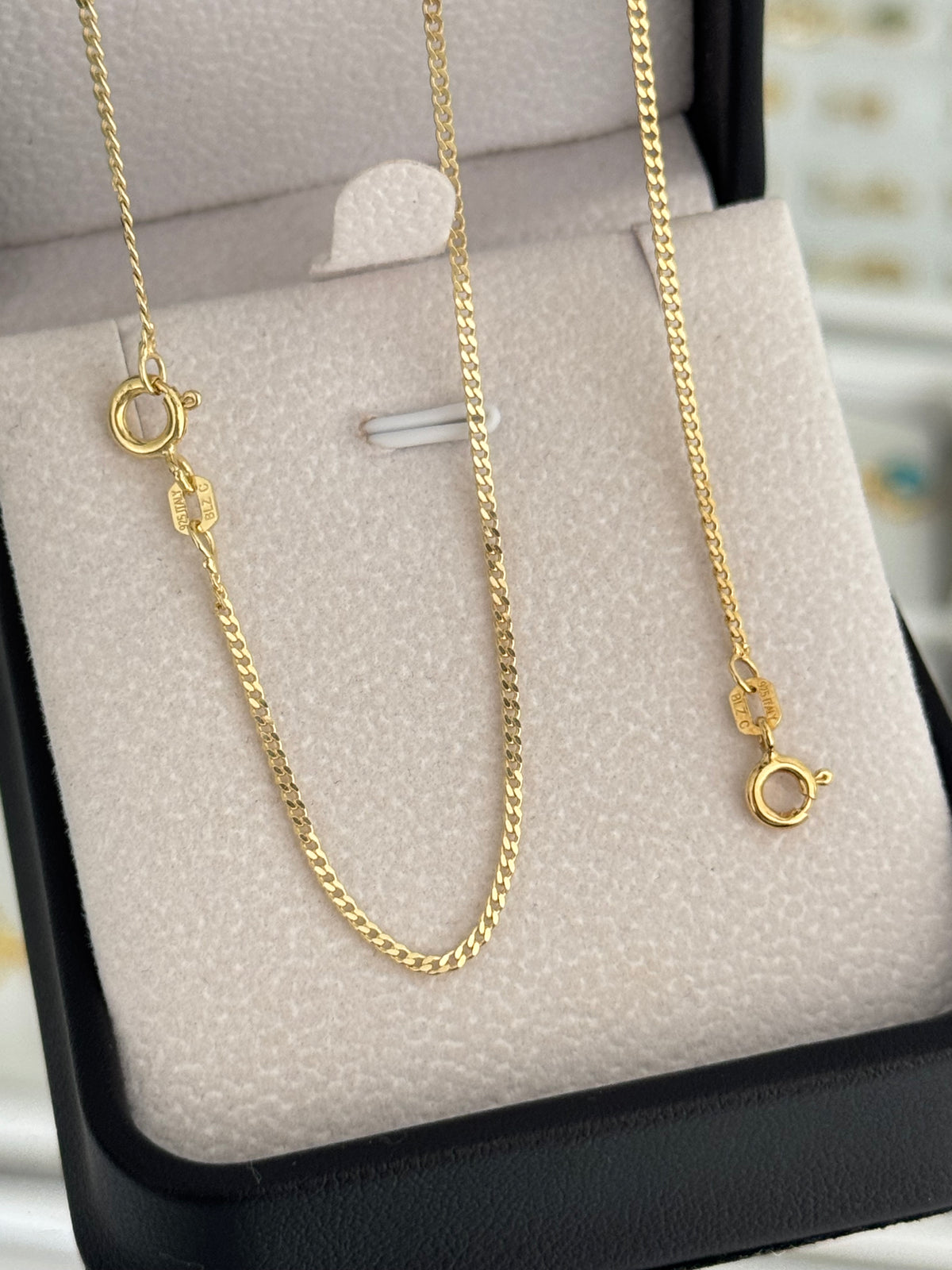 Conjunto cadena cubanita IT 1.5mm 65cms + pulsera cubanita IT 1.5mm 19.5cms