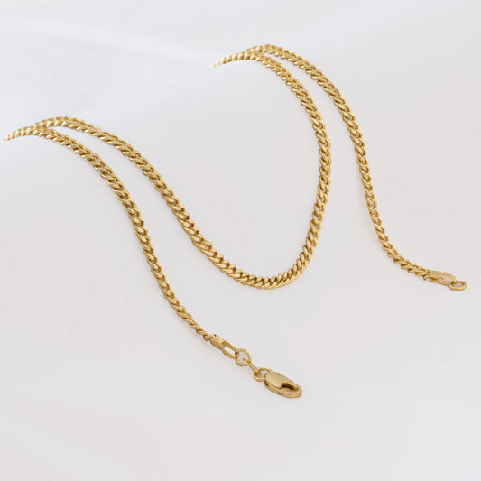 Cadena cubana plana 2.5mm 65cms