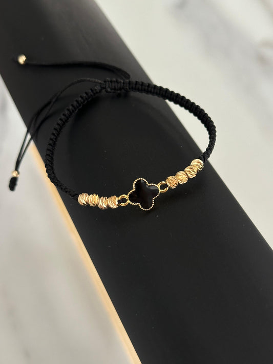 Pulsera Clover black