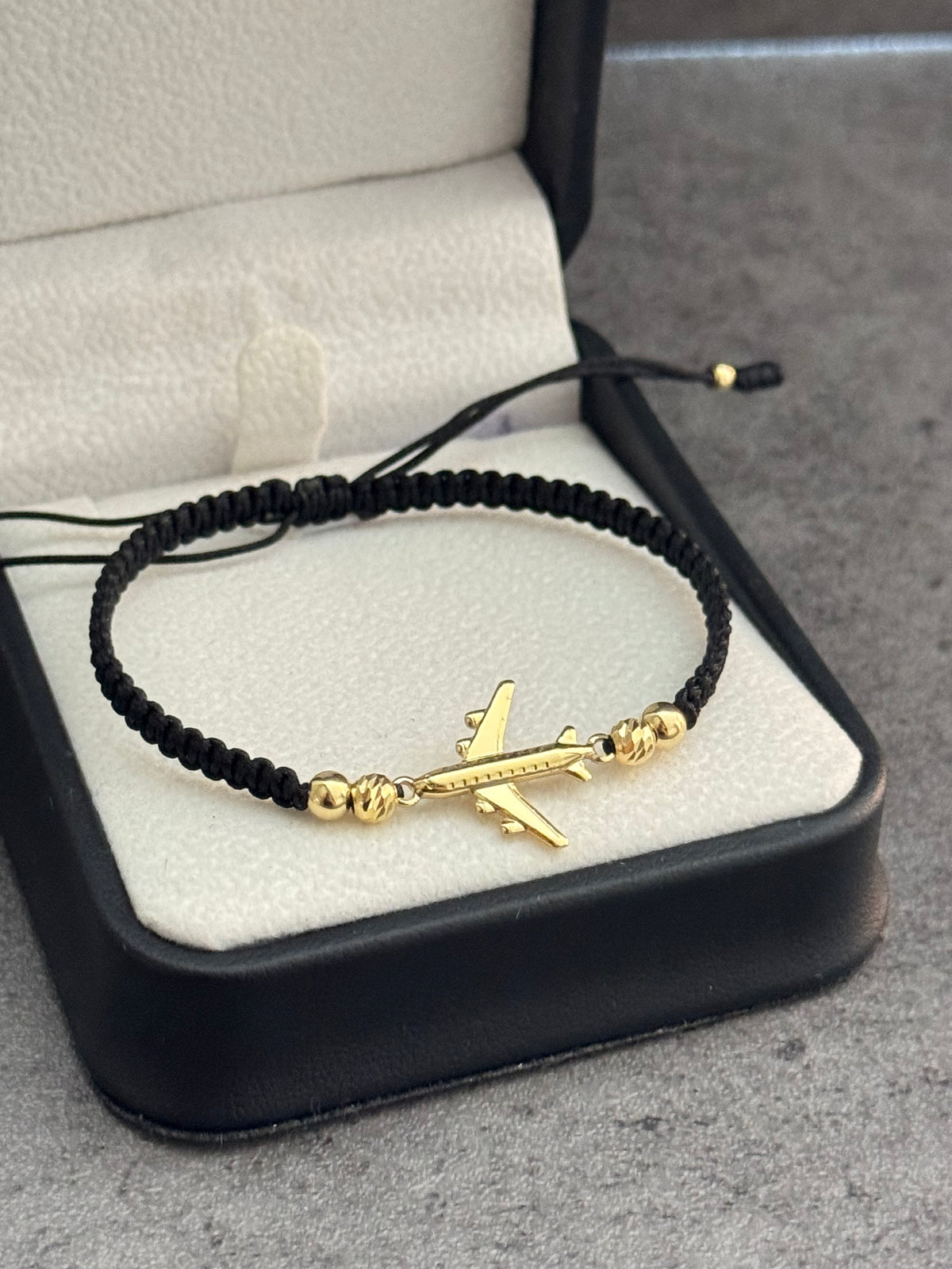 Pulsera avión. N de balín: #4 liso, #4 diamantado (con punteros)