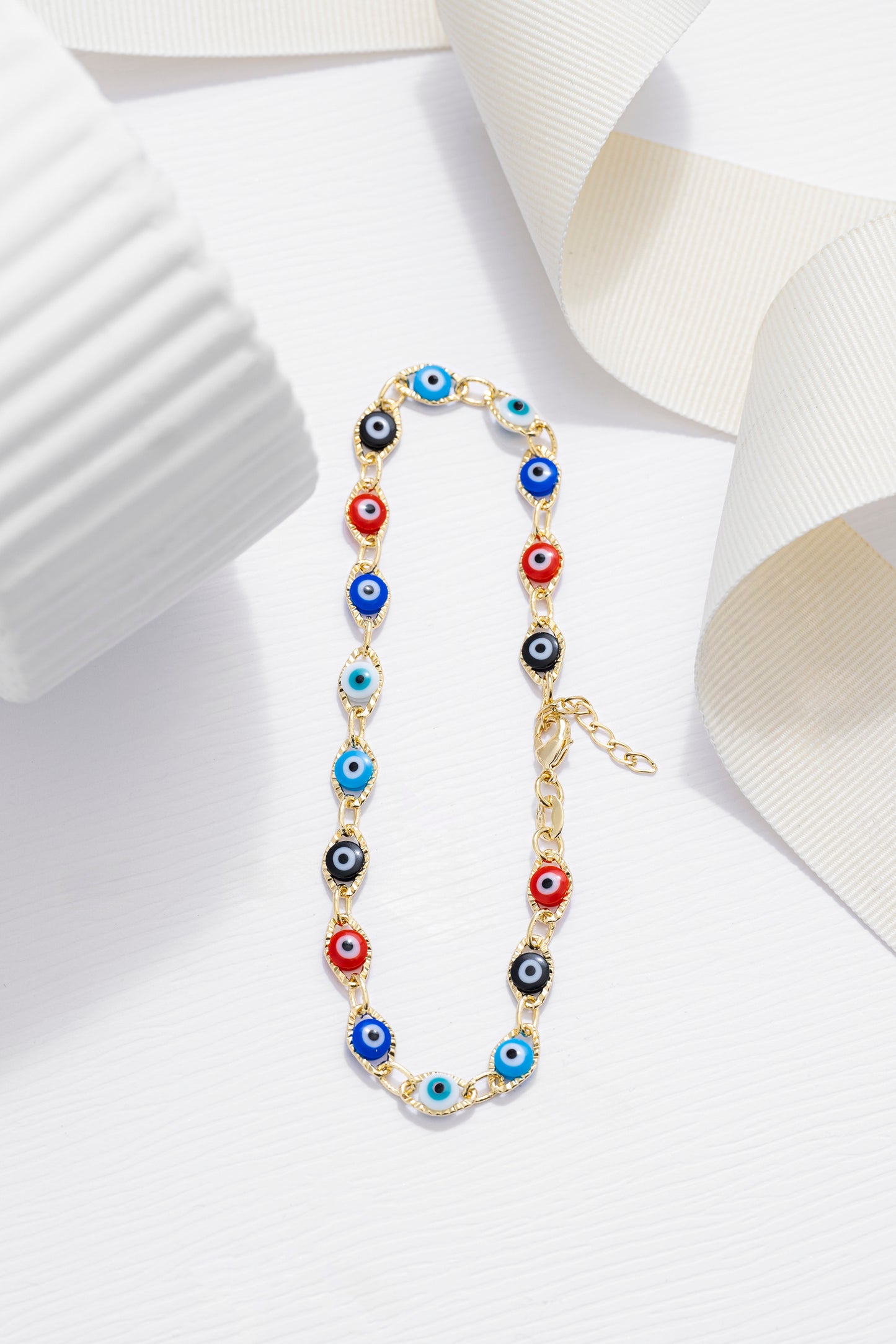 Tobillera ojo turco multicolor 23cms + extensor