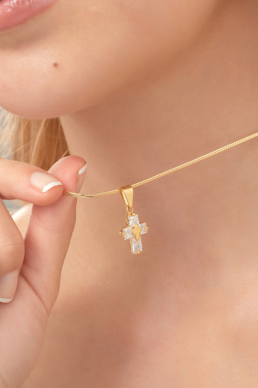 Dije Cruz swarovski mini