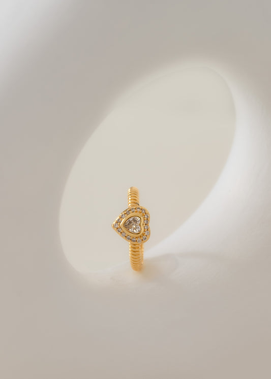 Anillo cristal love ajustable