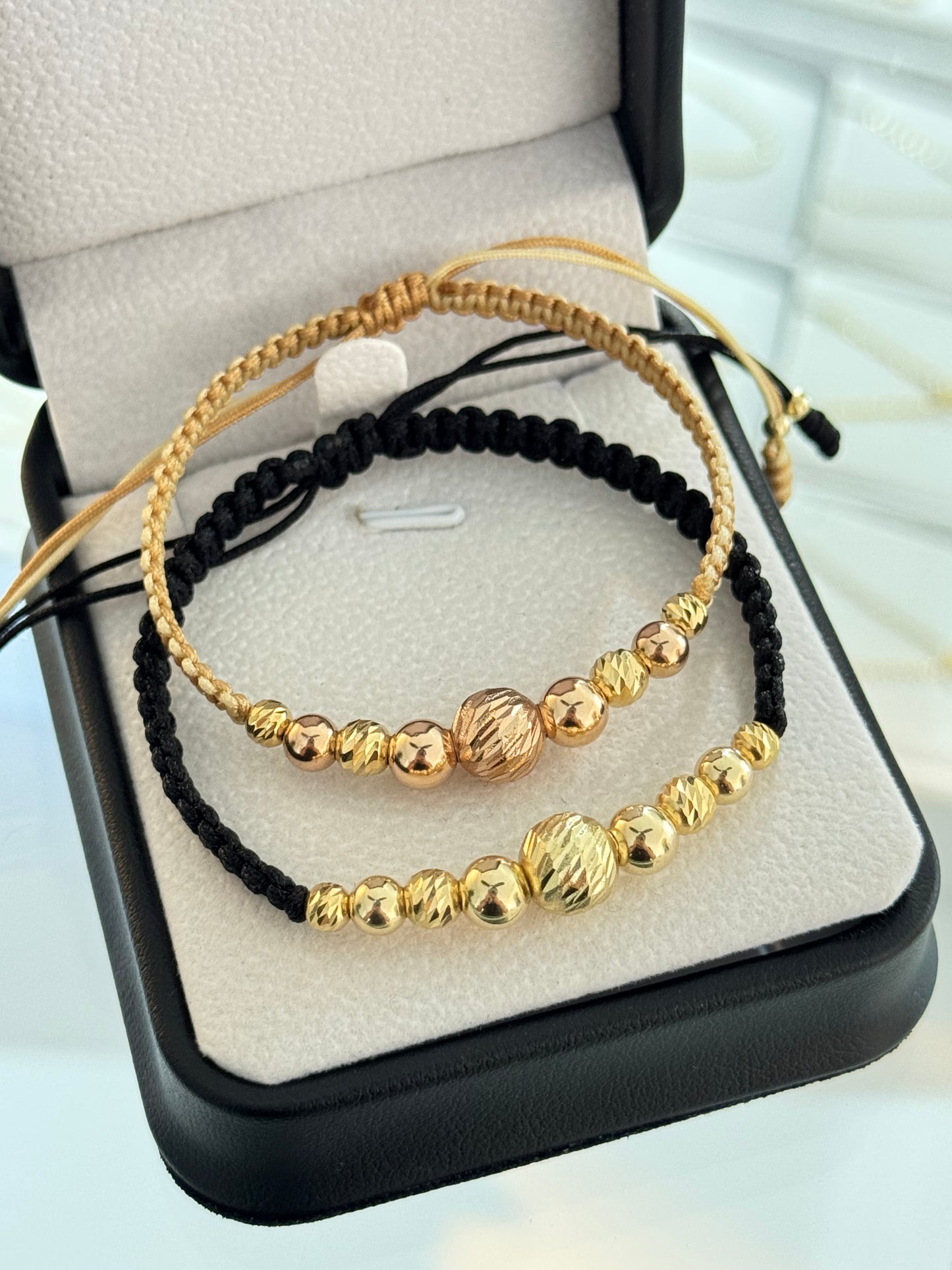 Pulseras pareja diamantado 8