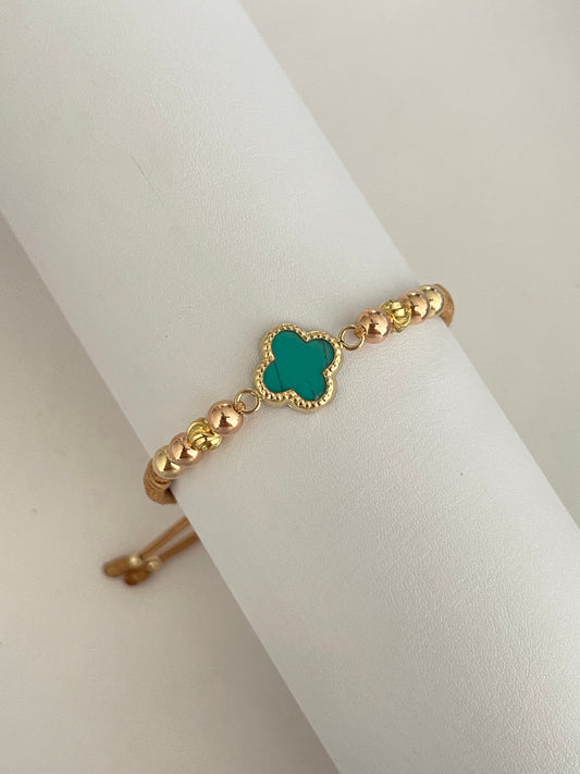 Pulsera trébol verde