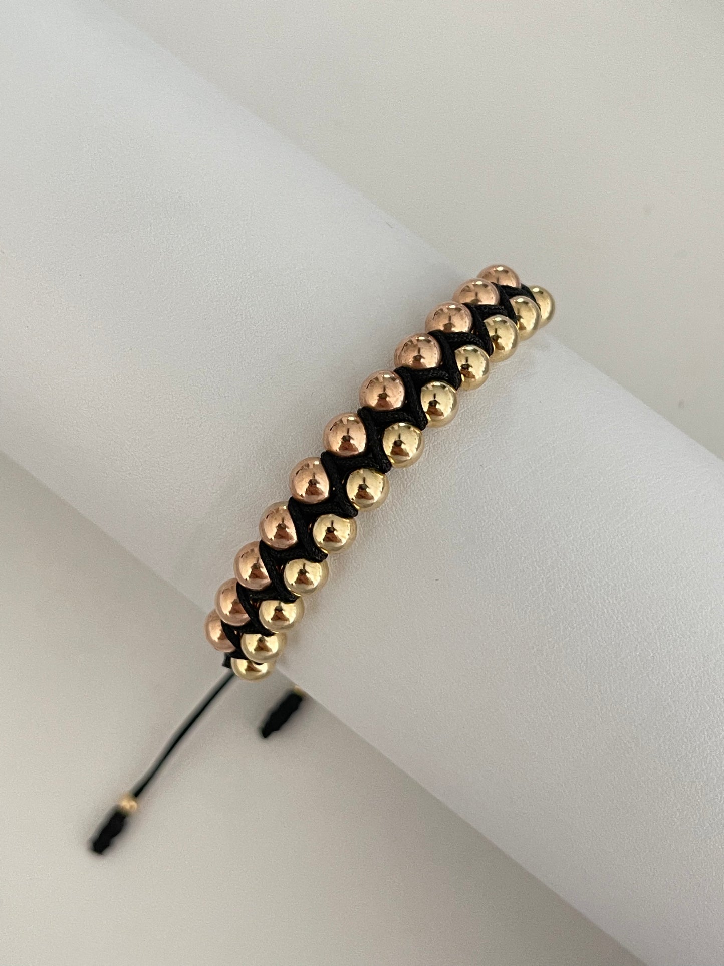 Pulsera entrelazada 2 oros (5mm)
