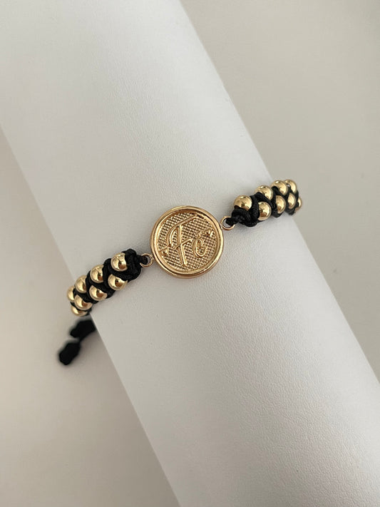 Pulsera fé entrelazada (5mm)