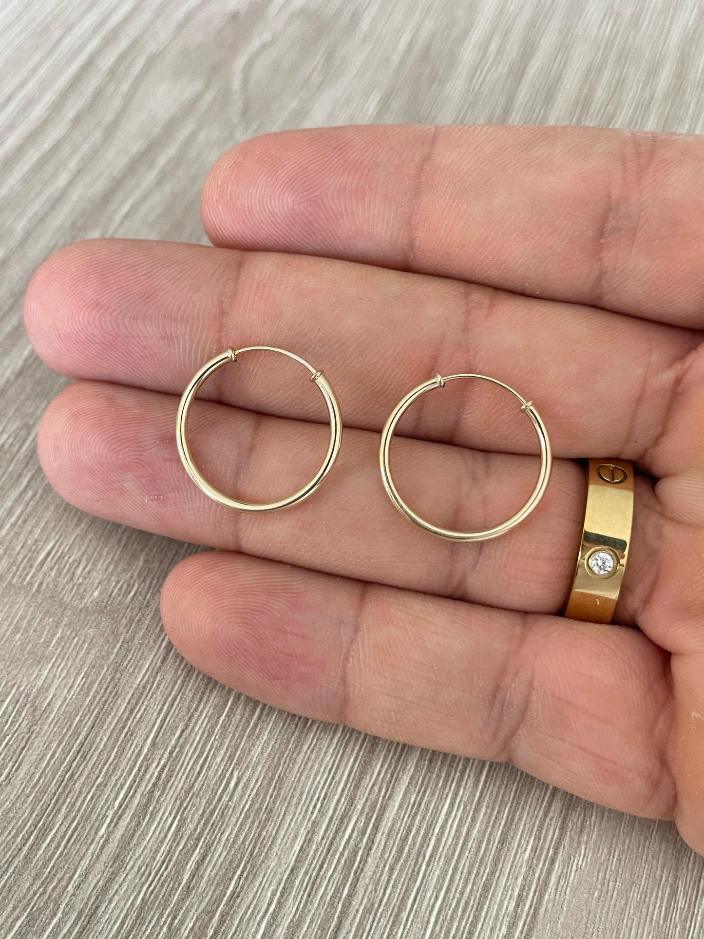 Argollas lisas 14mm
