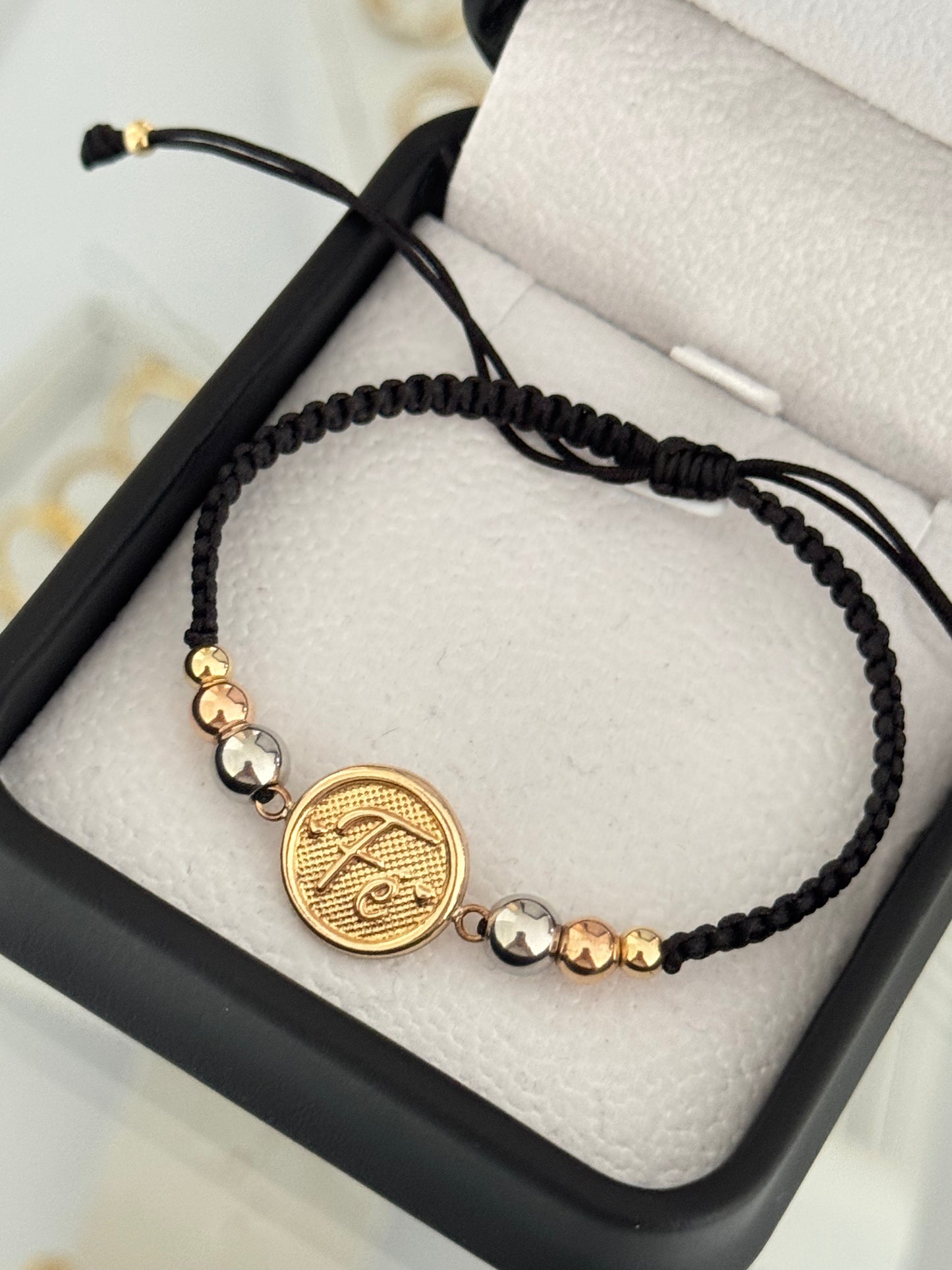 Pulsera fé. N° de Balín: #6 acero, #5 rosado, #4.