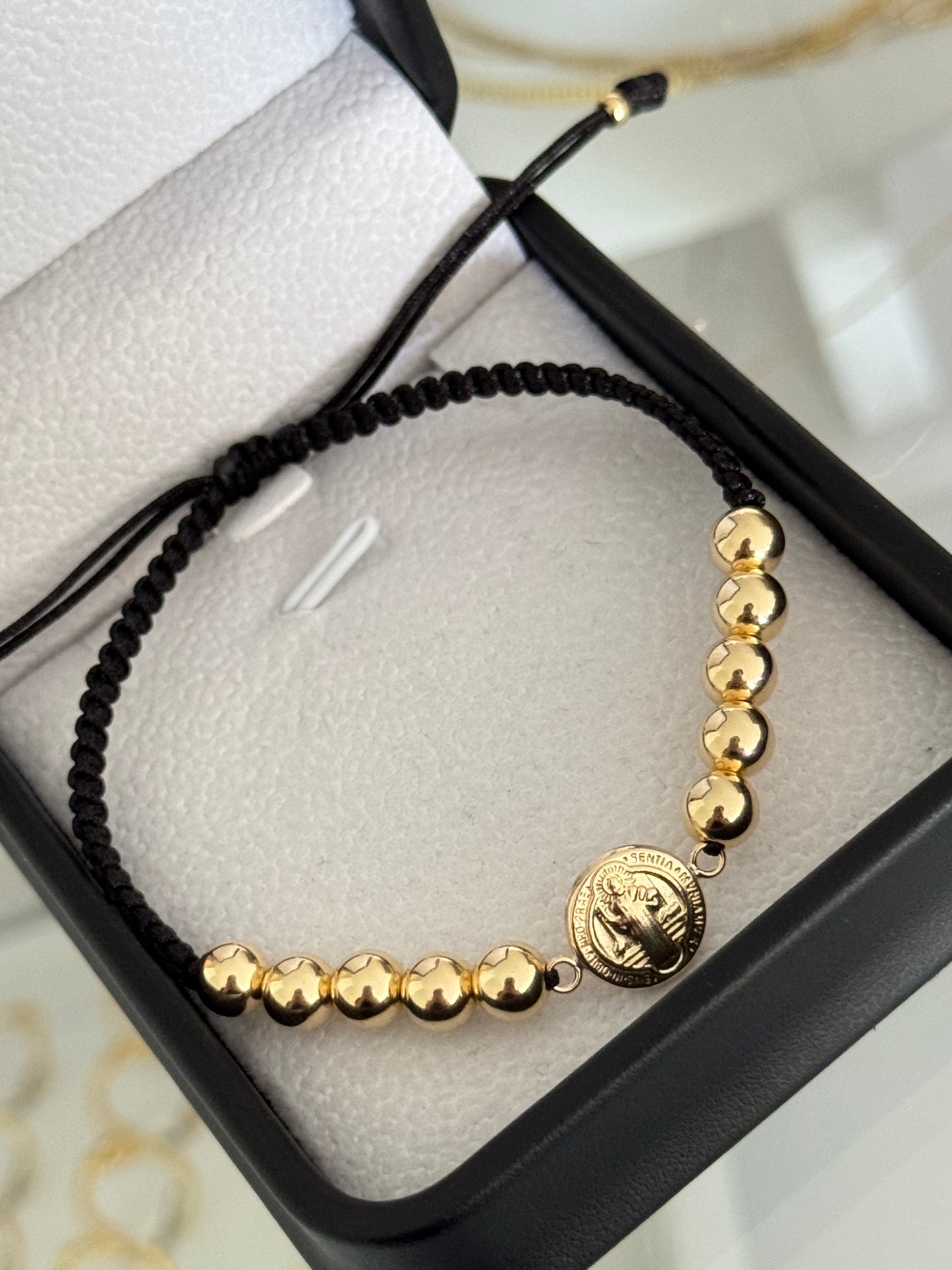 Pulsera san Benito lisos 6mm