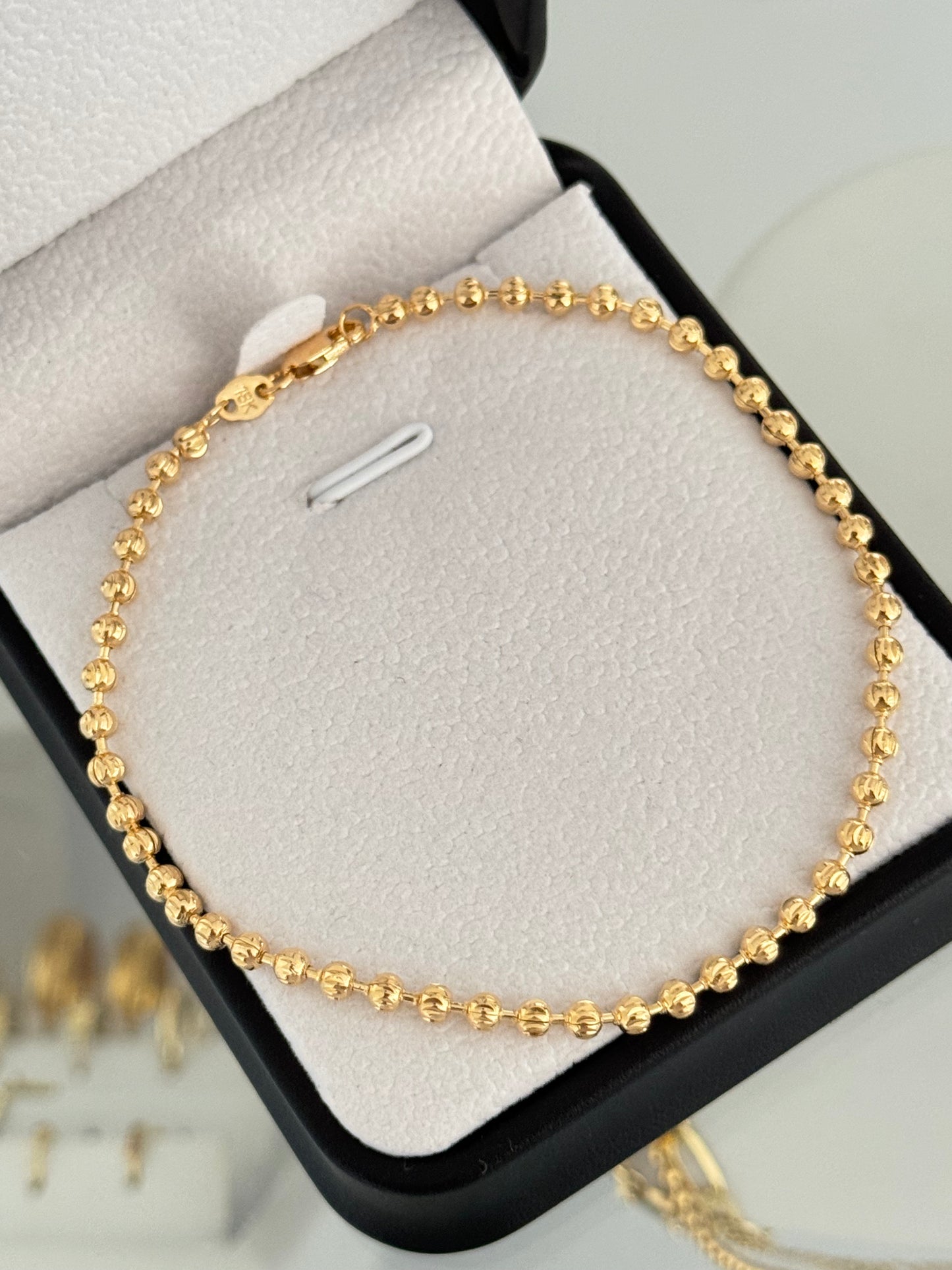 Esclava militar balín diamantado 3mm 21cm