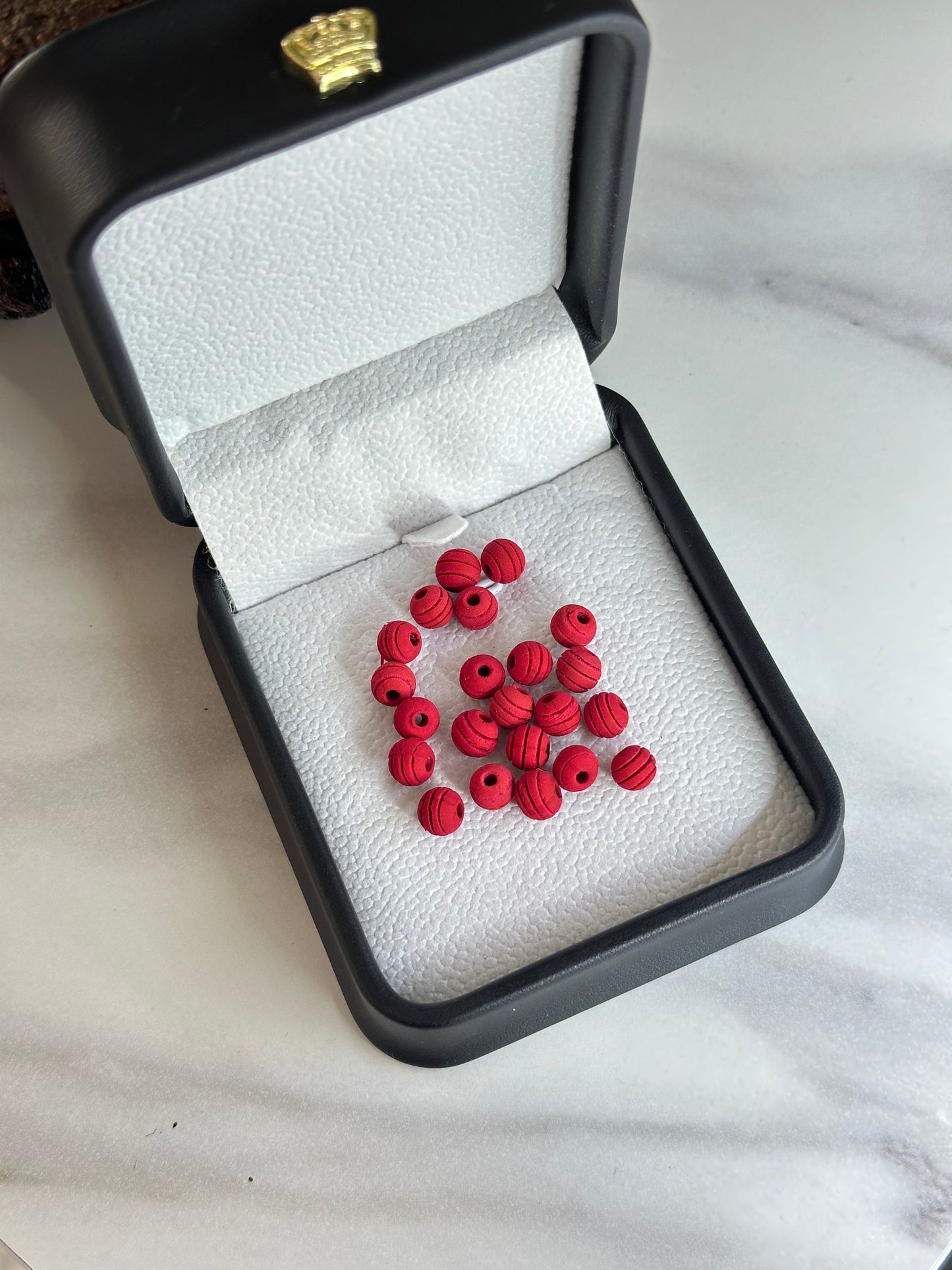 Neopreno rayado negro y rojo #6 x 50 unidades