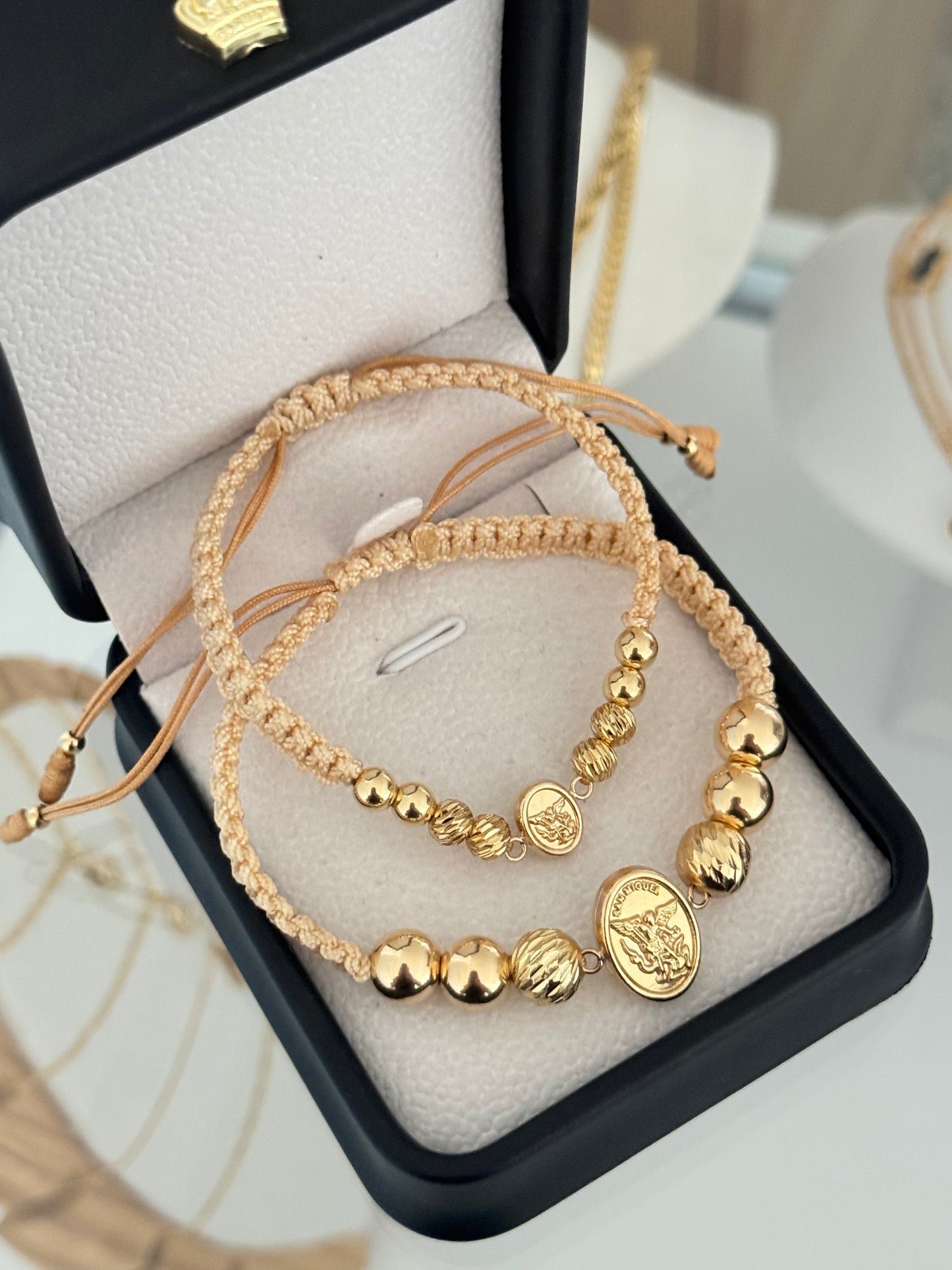 Pulseras San Miguel. N° de Balín: #8 lisos, #8 diaman. #5 diaman. #5 lisos
