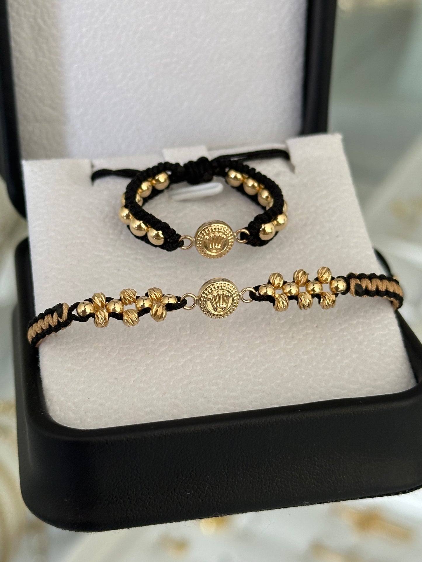 Conjunto pulsera y anillo. N° de Balín: #4, #3, #2diaman.