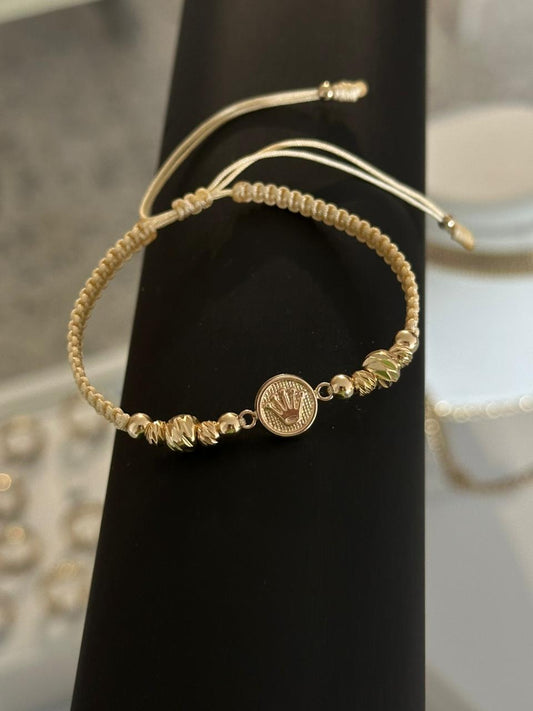 pulsera tejida herraje corona rolex. N° de Balín: #4, #4 diamantado, #6 diamantado.