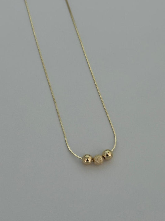 Cadena tejido avena 0.5mm 45cm/balin 6mm exclusive