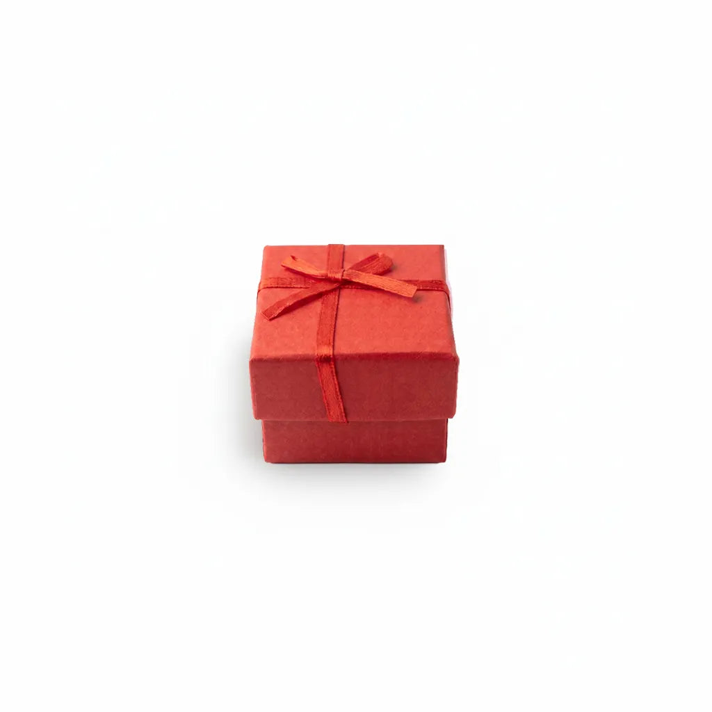 Caja de joyería 4 × 4 cm  Rojo