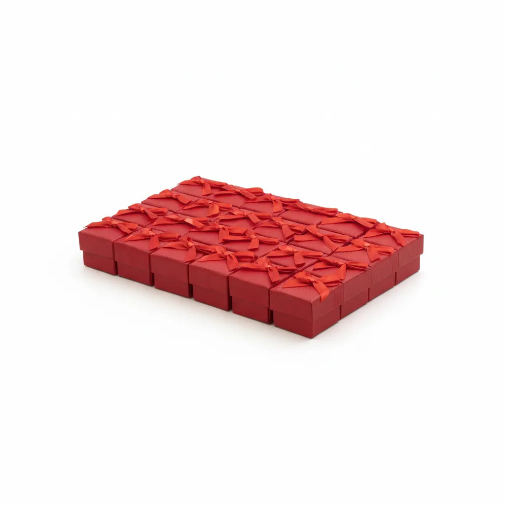 Caja de joyería 4 × 4 cm - Px24 Rojo