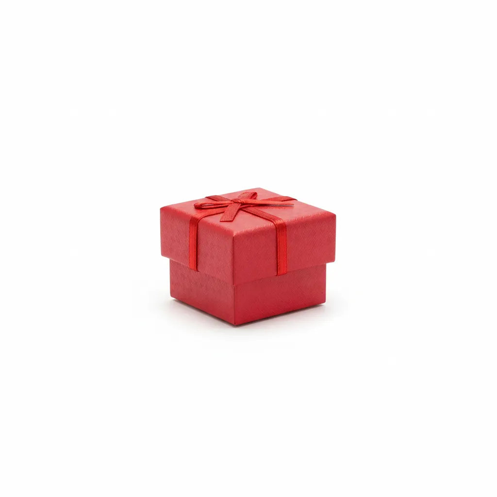 Caja de joyería 4 × 4 cm  Rojo
