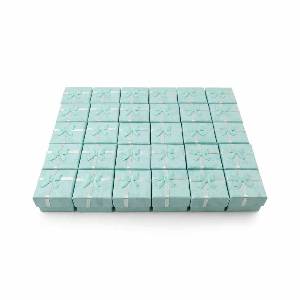 Caja de joyería 4 × 4 cm - Px24 Azul Claro