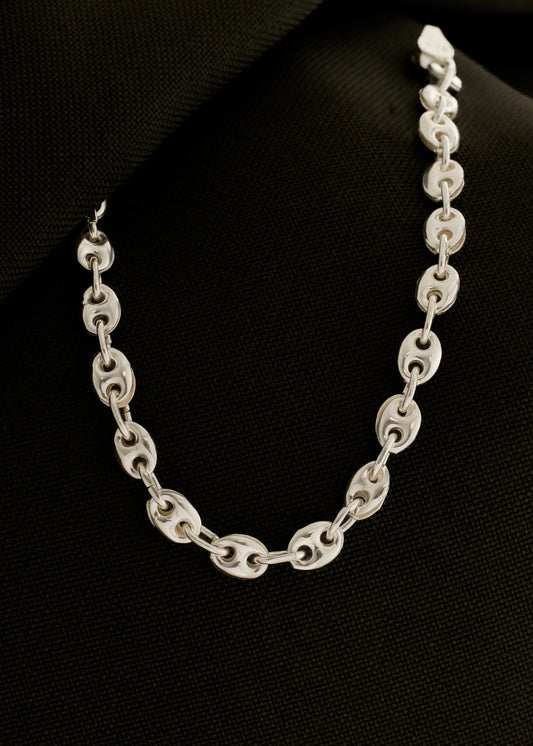 Pulsera Gcc 4 mm 19Cms, plata ley 925