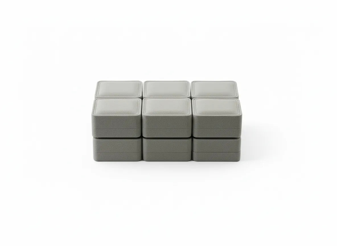 Caja de joyería cuadrada 7×7×3,5cm - Px6