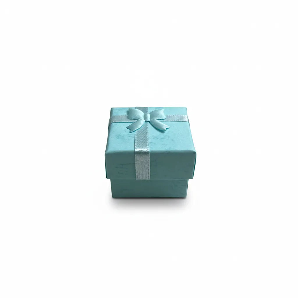 Caja de joyería 4 × 4 cm  Azul Claro
