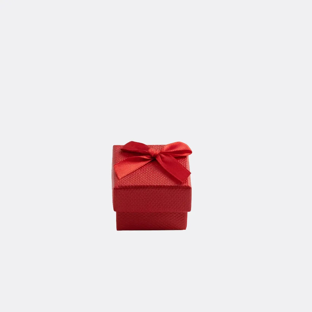 Caja de joyería 4 × 4 cm  Rojo