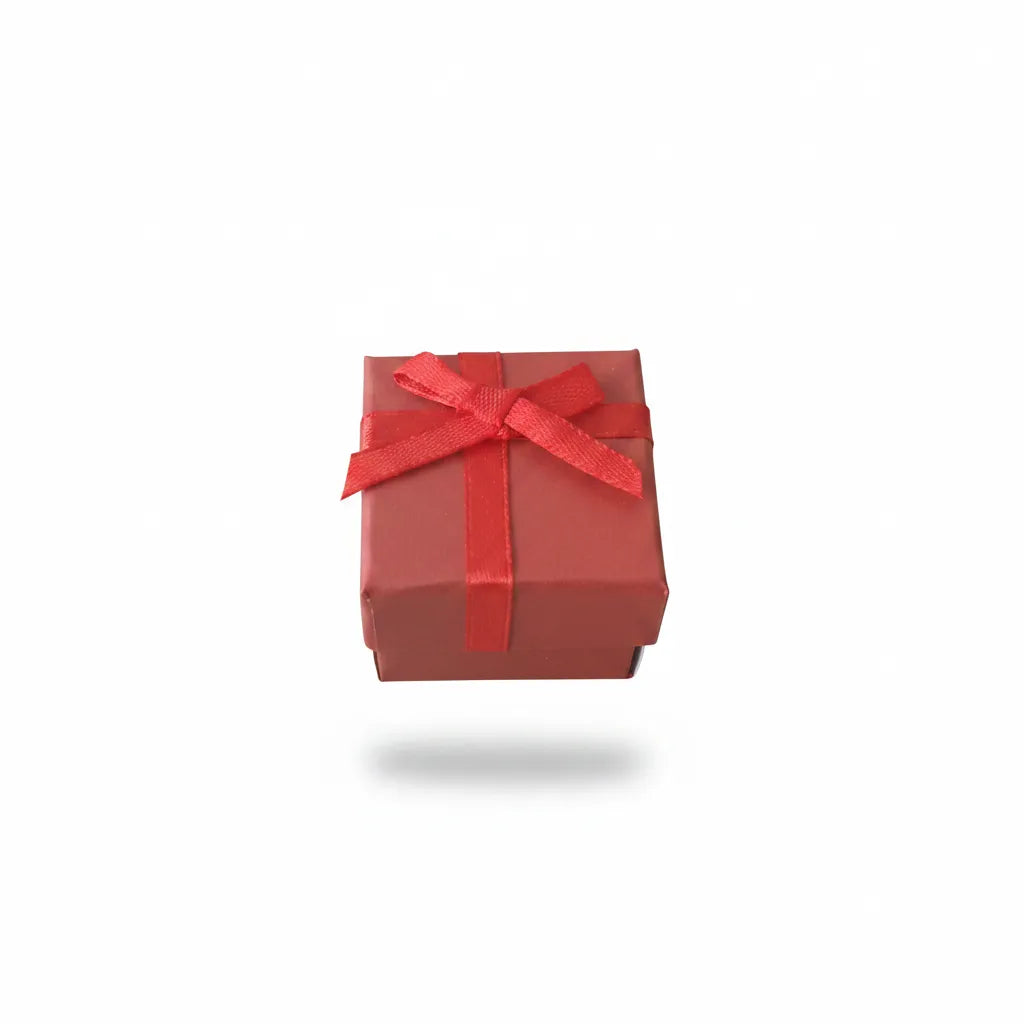 Caja de joyería 4 × 4 cm  Rojo